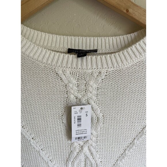 New! The Limited Cream Ivory Cable Knit Pullover Crewneck Sweater MSRP $69.95 - Picture 6 of 9
